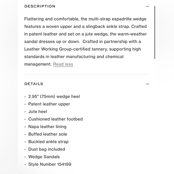 TORY BURCH MULTI-STRAP ESPADRILLE WEDGE 10 - Picture 4 of 7